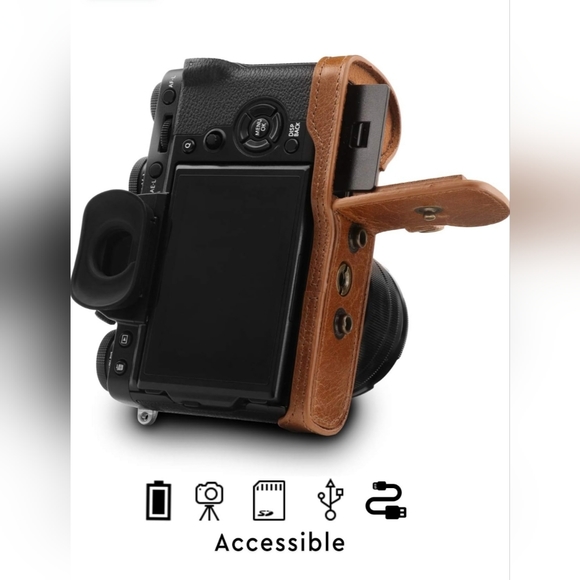 MegaGear MG1551 Ever Ready Genuine Leather Camera Case for Fujifilm X-T3 - Picture 4 of 15